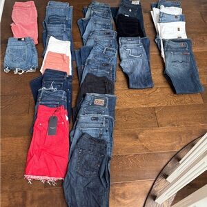 27 pairs of designer jeans.